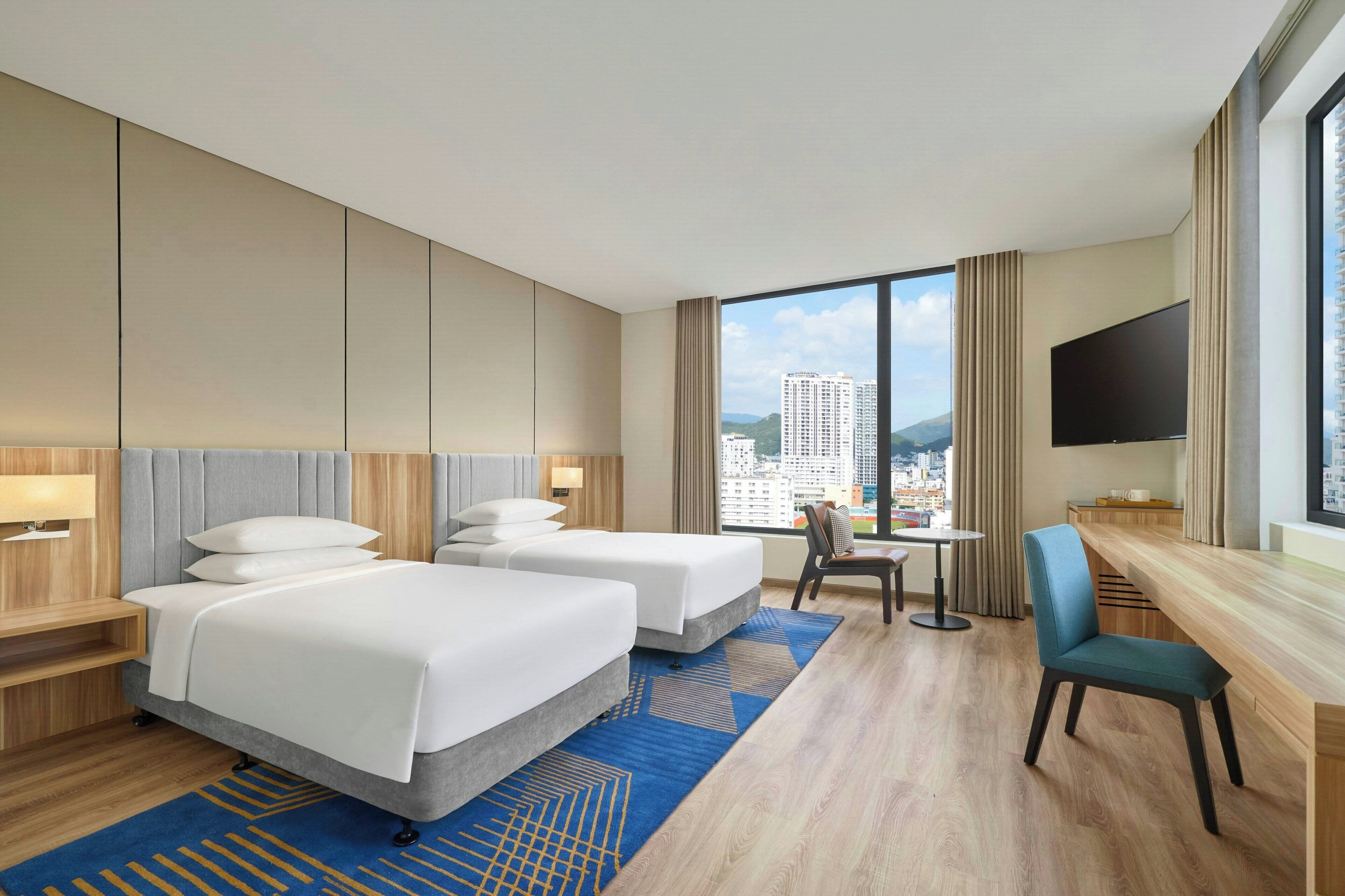 Premium Room, 2 Twin Beds, Non Smoking, Ocean View | Minibar, in-room safe, desk, blackout drapes