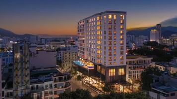 Vue depuis lâhĂ©bergement