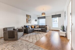 Apartment, Balcony, Courtyard View | Living area - City center with Free parking and Sauna (Tallinn)