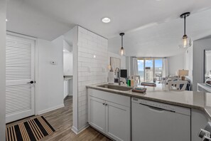 Fridge, microwave, oven, stovetop - Oceanfront Luxury at “The Atlantic Overlook” (North Topsail Beach)