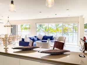 Living area - Olas Luxury Apt -Olas 1B- 3.5 bed, 4 bath (Punta Chame)