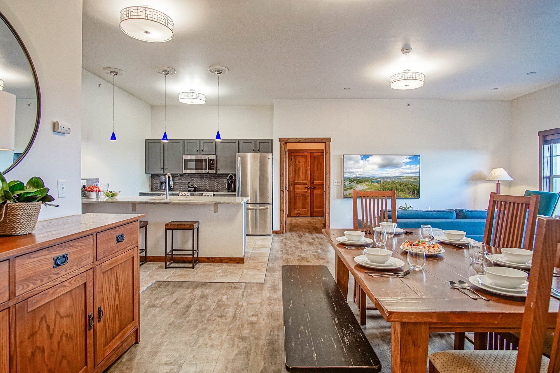 Apartamento, varias camas, bañera de hidromasaje, vistas a la montaña (2 Br: Soaring Eagle 403) | Cocina privada