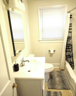 Towels, soap, toilet paper
