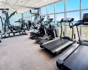 Fitness facility - 2BR Beachfront Condo With Sweeping Gulf Views, Indoor/Outdoor Pool, Hot Tub, (Gulf Shores)