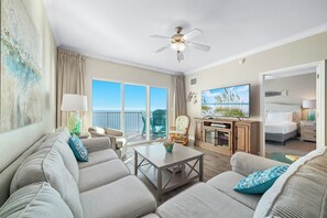 Smart TV, table football - 2BR Beachfront Condo With Sweeping Gulf Views, Indoor/Outdoor Pool, Hot Tub, (Gulf Shores)