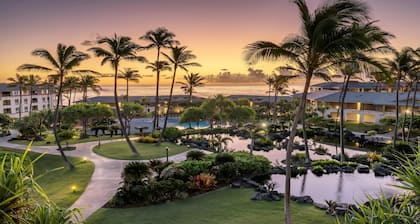 Garden-View 2BR at The Point – Bright Poipu Villa with Lanai & Island Comfort