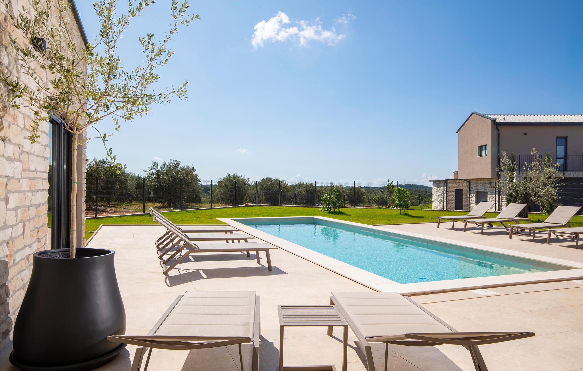 A heated pool