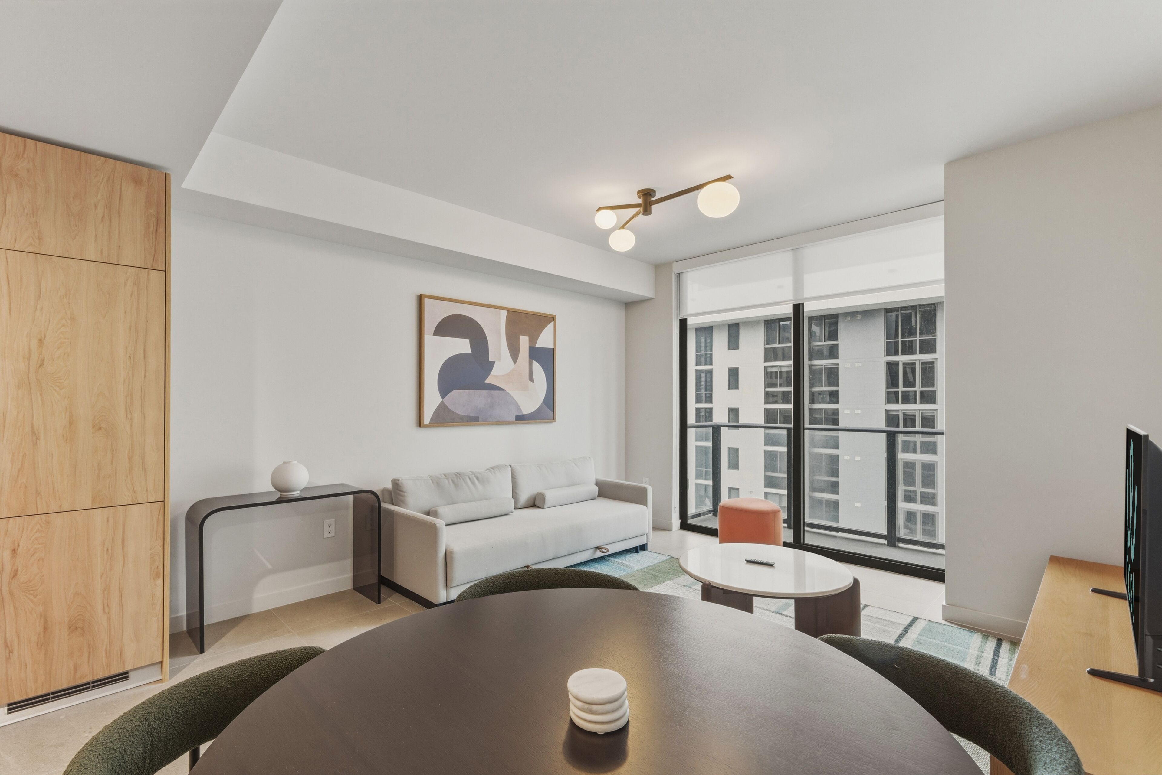 Apartemen Comfort, pemandangan kota | Ruang makan