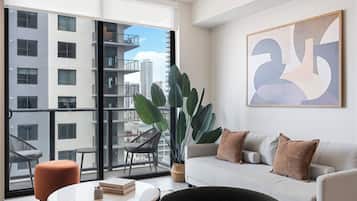 Apartment, City View | Living area