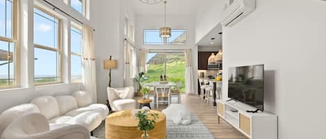 TV, foosball, offices