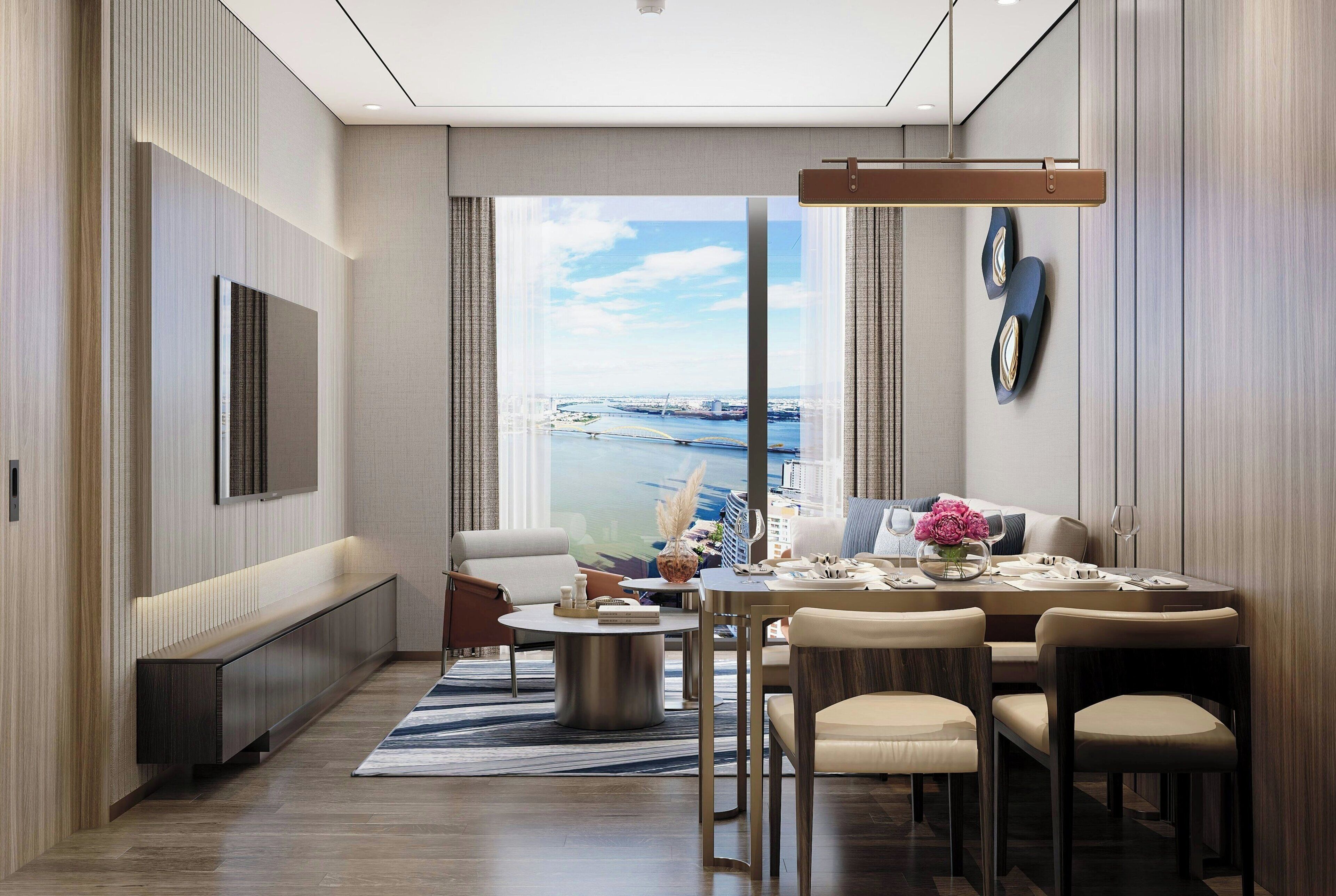 Apartamento, 1 habitación, vistas a la ciudad | Sala de estar