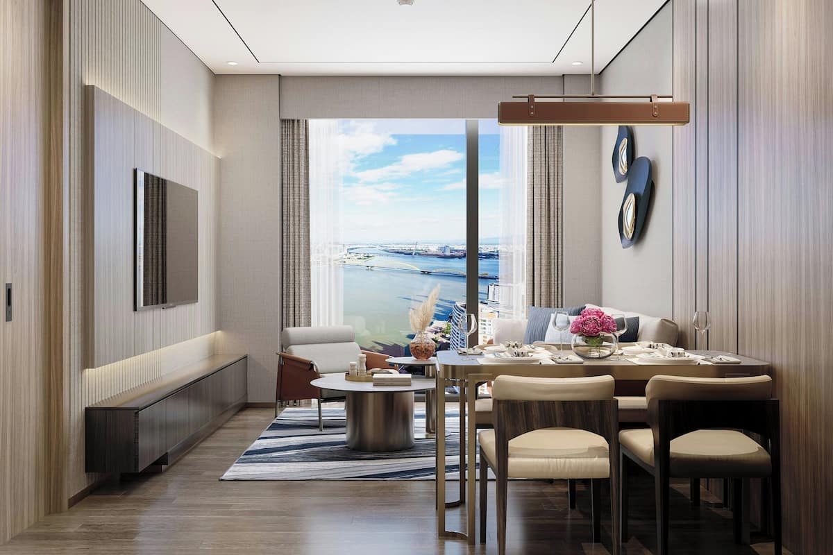 Apartamento, 1 habitación, vistas a la ciudad | Sala de estar