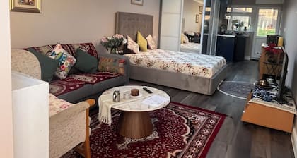 Cosy self contained en suit extension with skylight and garden view