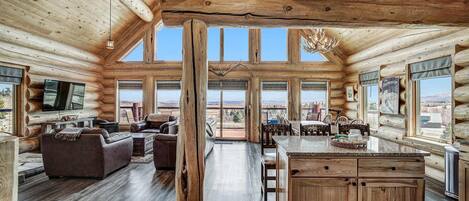 TV, fireplace, video games, DVD player