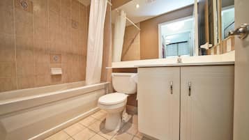 Free toiletries, hair dryer, towels, soap