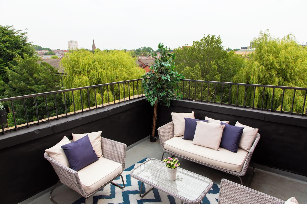 Departamento Elite, vista al canal | Terraza o patio