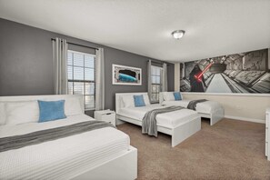 9 slaapkamers, een strijkplank/strijkijzer, wifi, beddengoed