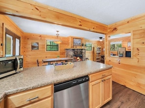Interior - Mountain Retreat Near Gatlinburg Downtown: Hot Tub, Firepit, King Bed, Games (Gatlinburg)
