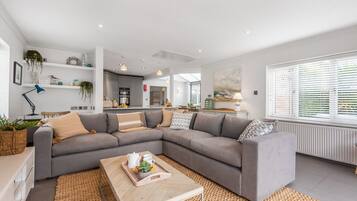 Smart TV, fireplace, stereo, offices