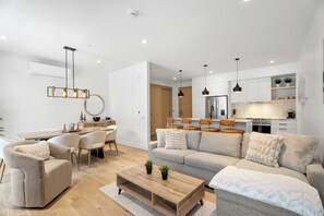 Condo | Living area | Smart TV, fireplace - Ostrya by Tremblant Platinum (mont tremblant)