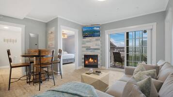 TV connectée, cheminée