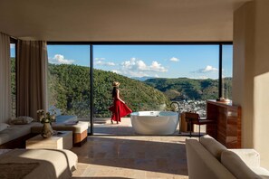 Superior-Suite, Terrasse, Meerblick | Wohnbereich