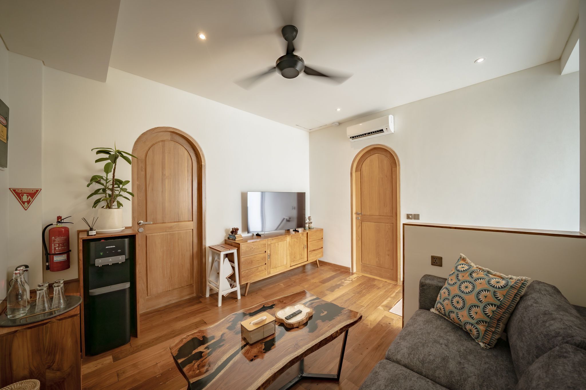 Luxury Villa, 3 Bedrooms, Pool View | Living room | 65-inch Smart TV with cable channels