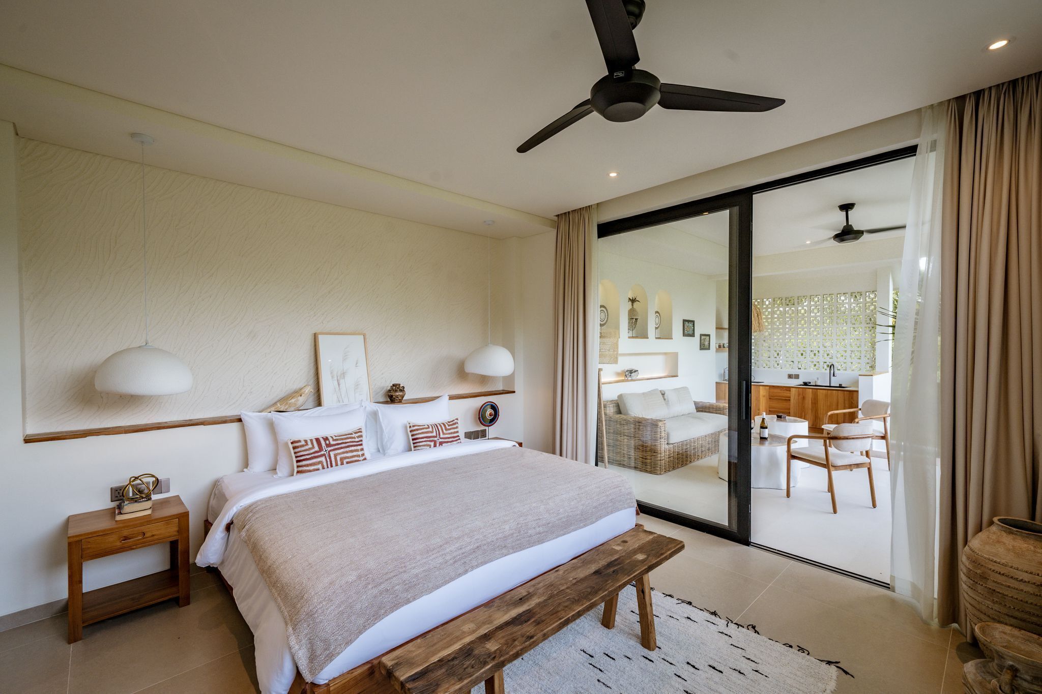 Vila superluxo, 3 quartos, vista para a piscina | Roupas de cama de algodão egípcio, roupas de cama premium