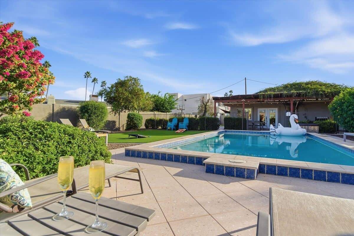 A heated pool