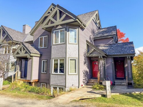 Sunny Jay Peak ski-in/ski-out condo w/ fireplace!