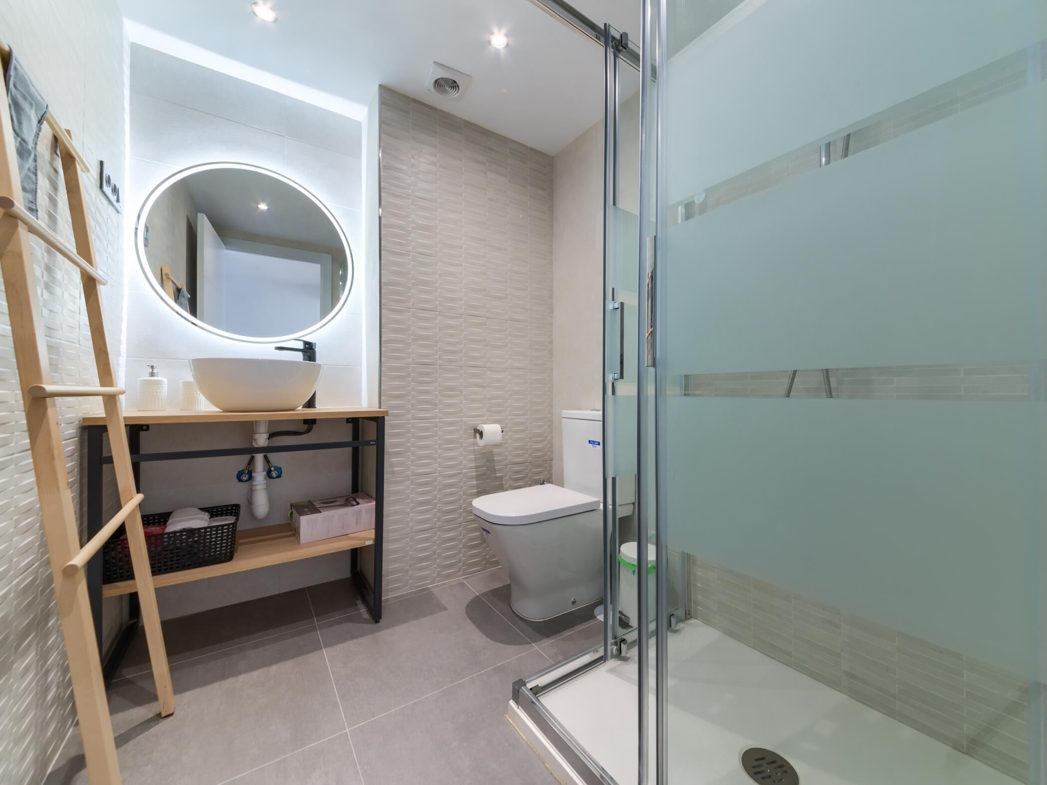Shower, hair dryer