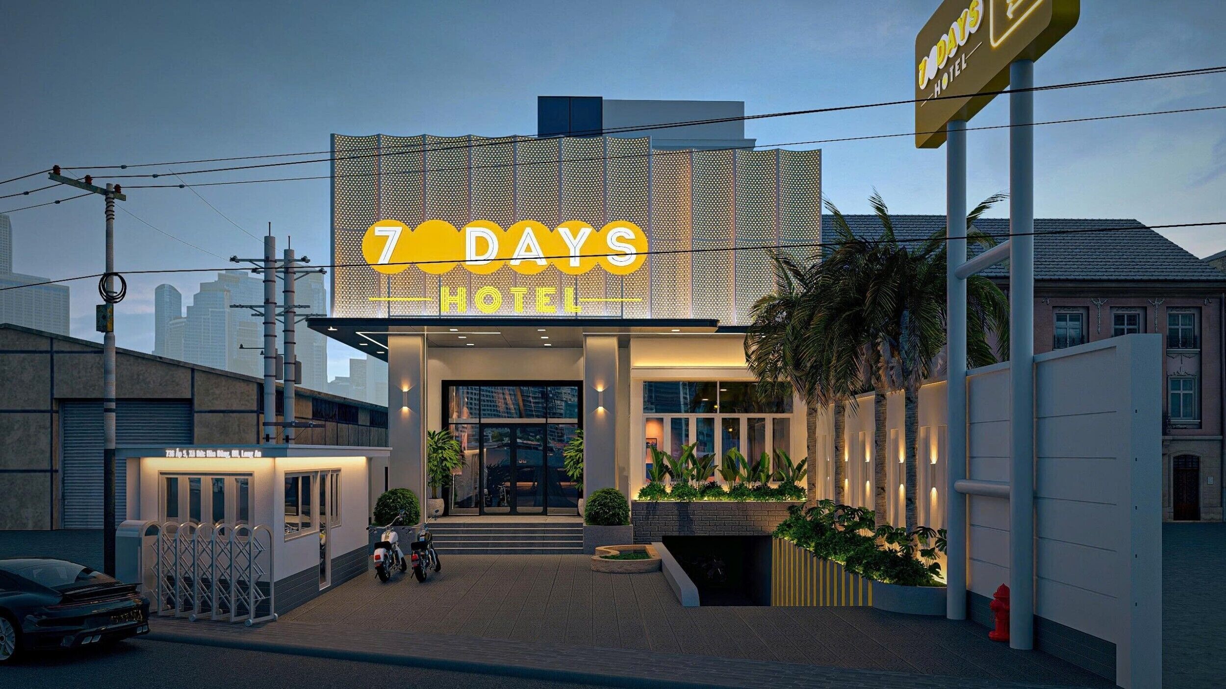 Façade de l’hébergement