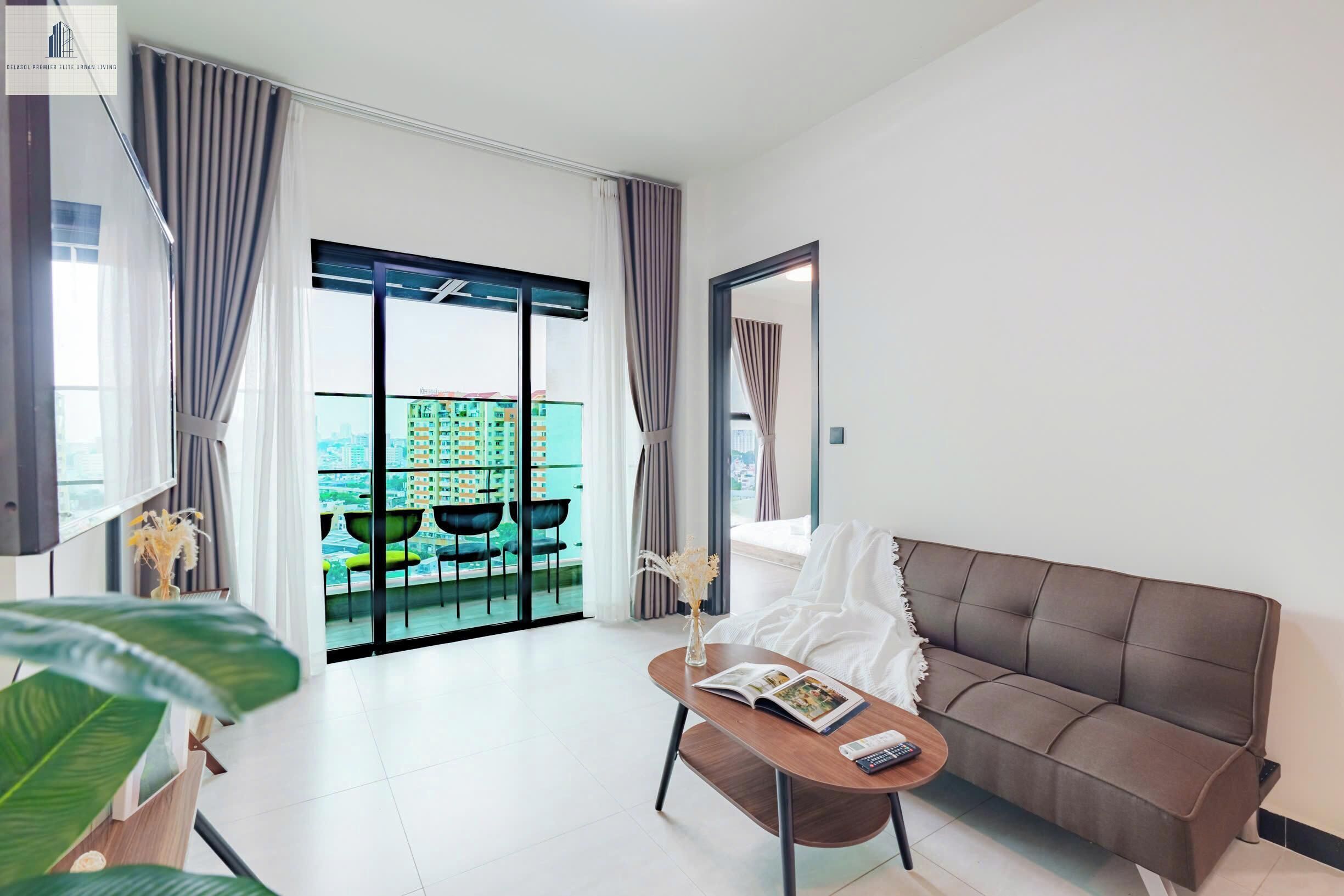 Deluxe Apartment, 2 Bedrooms, Non Smoking, City View | Premium bedding, desk, blackout drapes, iron/ironing board