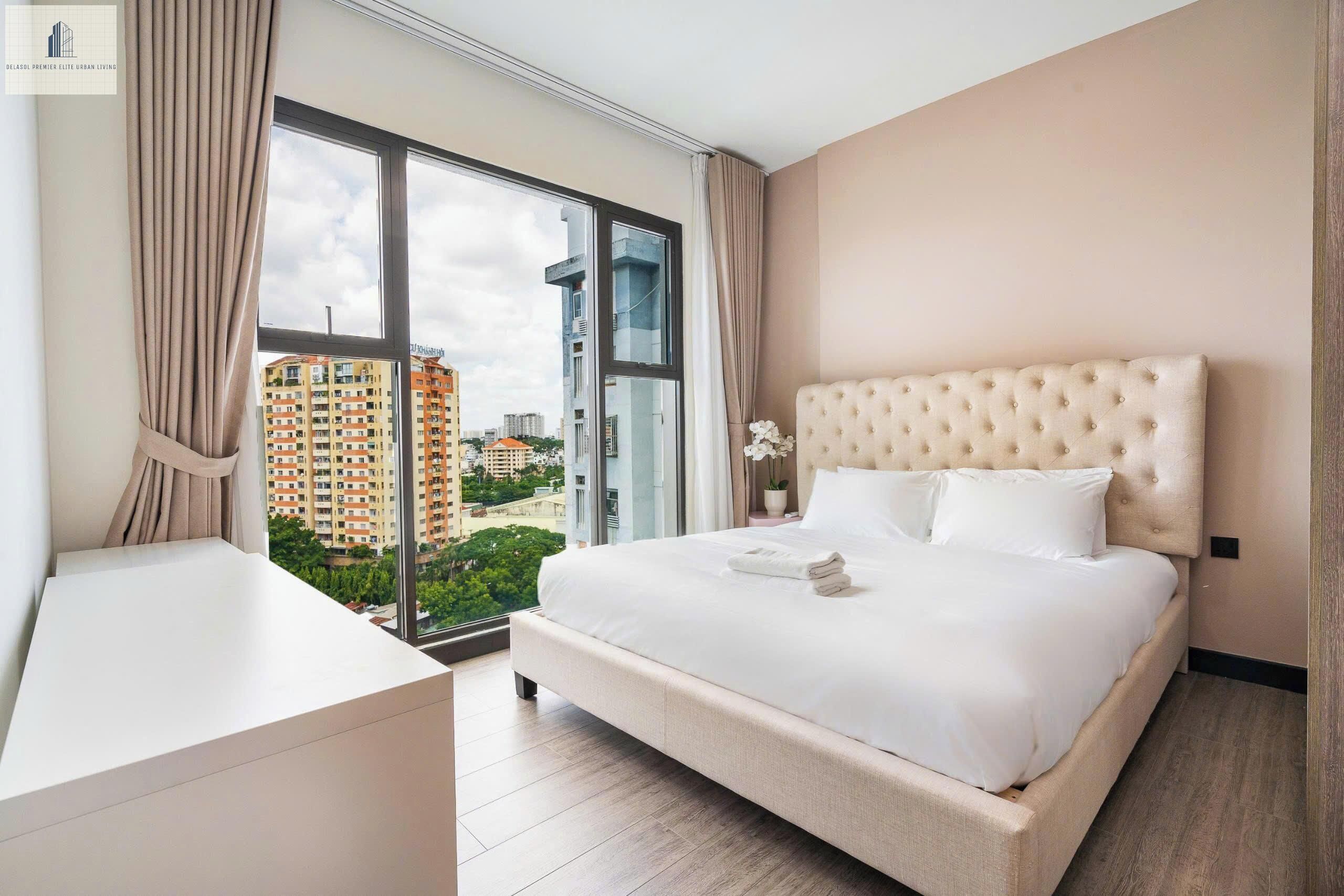 Luxury Apartment, 2 Bedrooms, Non Smoking, City View | Premium bedding, desk, blackout drapes, iron/ironing board