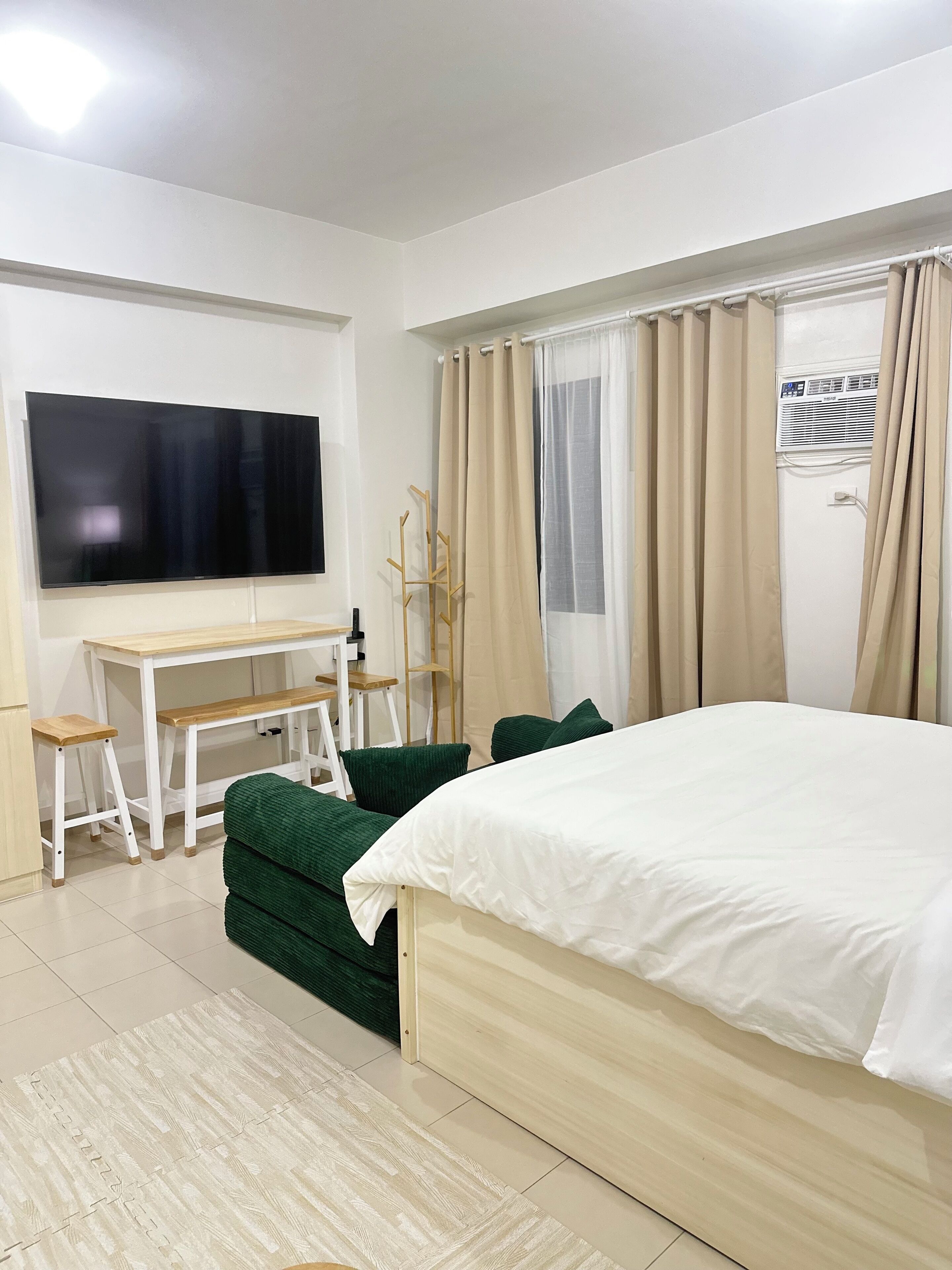 1 室のベッドルーム、WiFi (無料)、ベッドシーツ、車椅子でアクセスできる設備