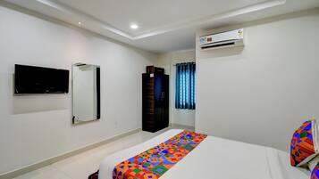 Sengetøy i egyptisk bomull, sengetøy av topp kvalitet og safe på rommet