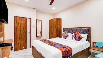 Sengetøy i egyptisk bomull, sengetøy av topp kvalitet og safe på rommet