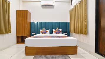 Sengetøy i egyptisk bomull, sengetøy av topp kvalitet og safe på rommet