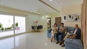 Siddeområde i lobbyen