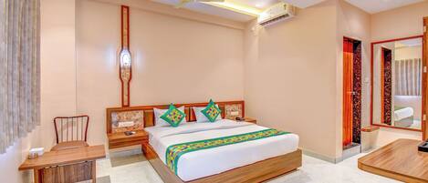 Habitación Deluxe | Sábanas de algodón egipcio, ropa de cama de alta calidad, caja fuerte