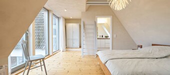 Modern, quiet vacation apartment "Little LandLoft" near LĂŒneburg with garden