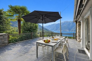 Family Apartment, Multiple Bedrooms, 2 Bathrooms, Mountainside (Casa la Tortue 1) | Outdoor dining - Casa la Tortue 1 (Gambarogno)