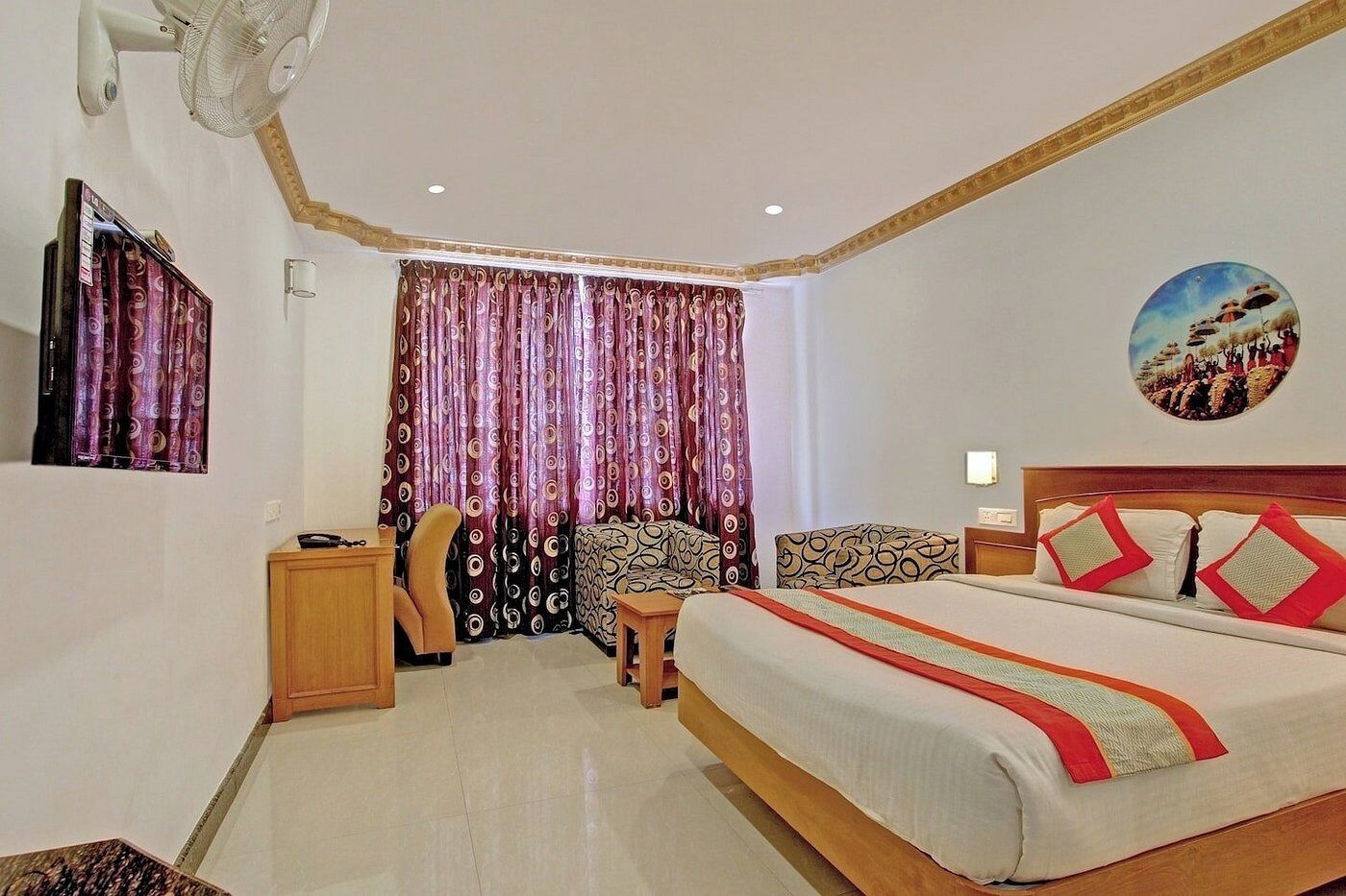 Executive Double or Twin Room, City View | In-room safe, desk, laptop workspace, iron/ironing board