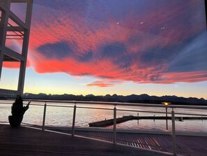 Property grounds - Cheerful cabin with sauna and great views (Vevang)