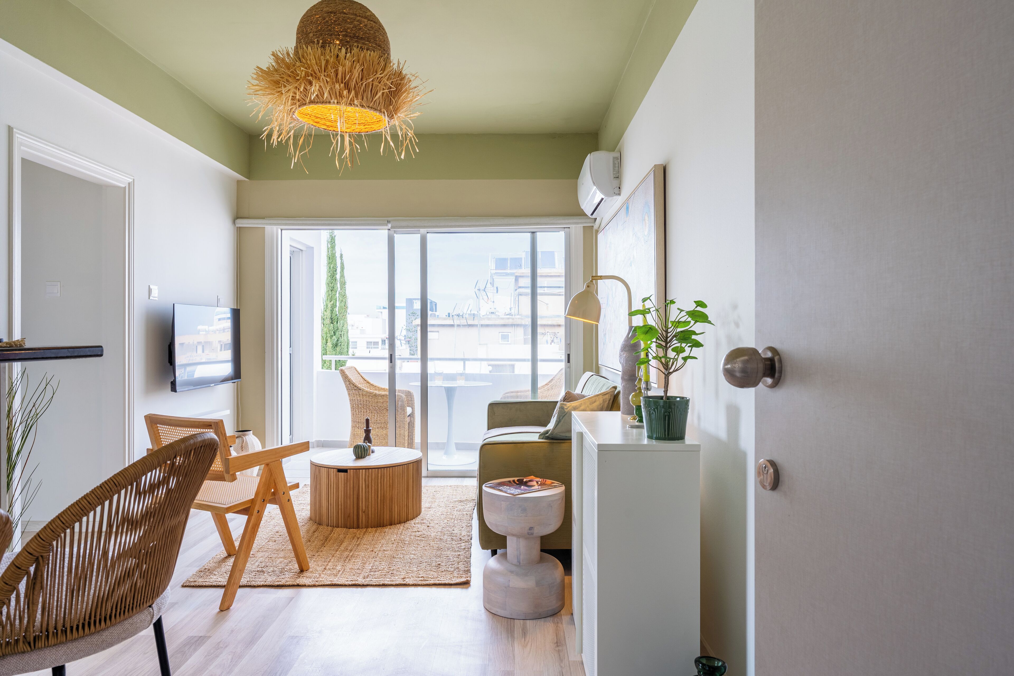 公寓, 1 張標準雙人床及 1 張梳化床, 廚房, 城市景 | 客廳 | 智能電視、Netflix、串流服務