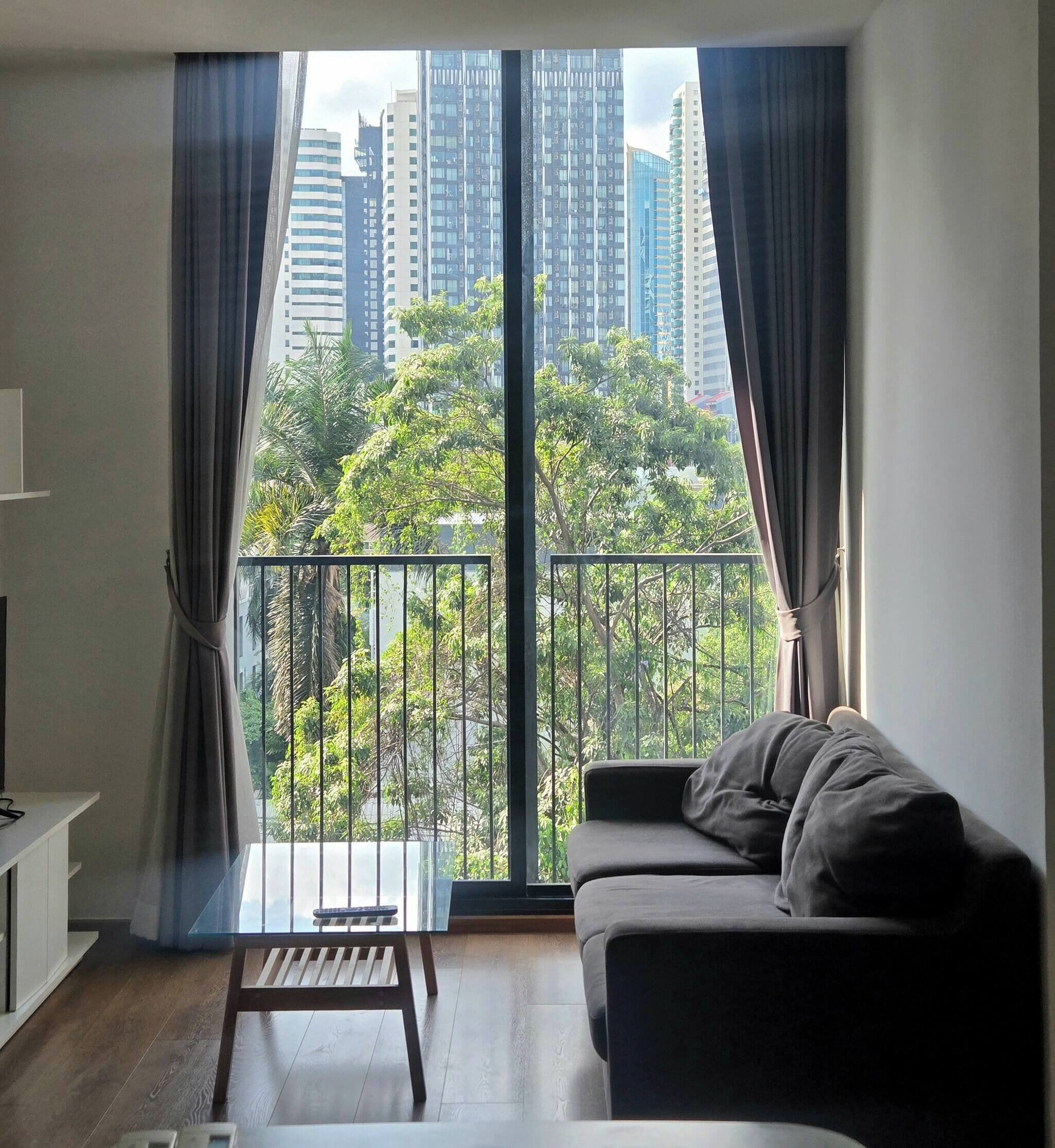 Appartement, 2 chambres, fumeur, vue sur la ville | Aire de séjour
