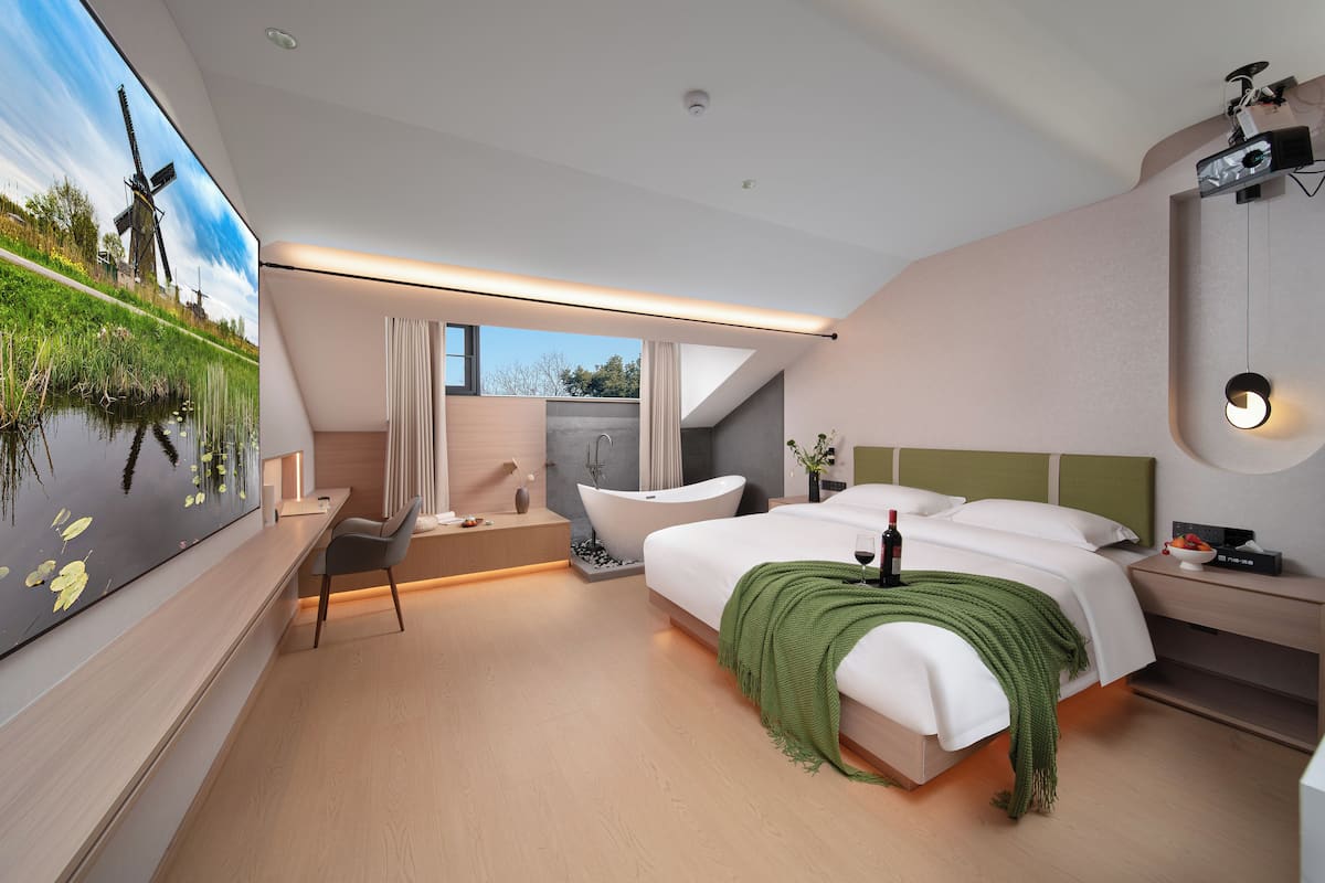 Kamar Double Deluks | Wi-Fi gratis dan seprai linen