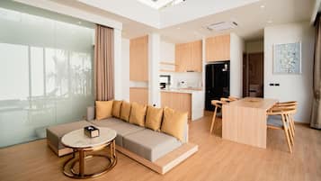Villa (3 Bedrooms) | Living area | 50-inch Smart TV with cable channels