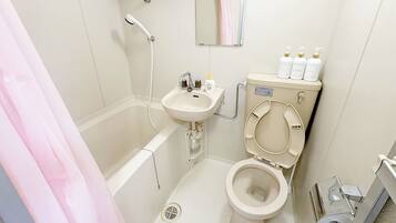 Hair dryer, towels, toilet paper