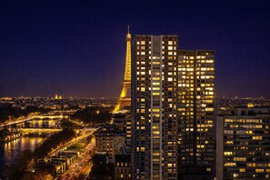 Aerial view - Eiffel Tower: Panoramic Views & Seine – Luxury 2‑Bedroom Stay (París)
